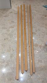 Listelli in legno divisori parete soggiorno