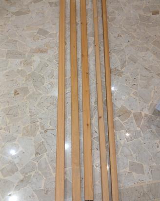 Listelli in legno divisori parete soggiorno