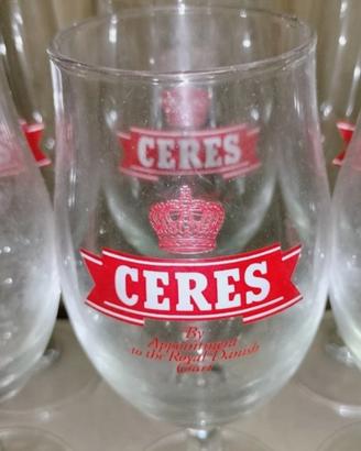 bicchieri  birra  Ceres  vintage  n6