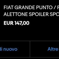 Spoiler/Alettone sportivo Fiat grande punto