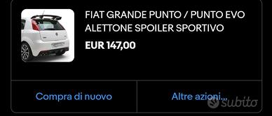 Spoiler/Alettone sportivo Fiat grande punto