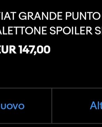 Spoiler/Alettone sportivo Fiat grande punto