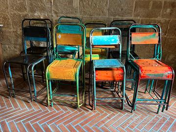 Sedie metallo vintage