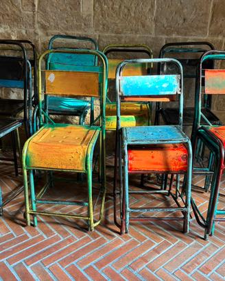 Sedie metallo vintage
