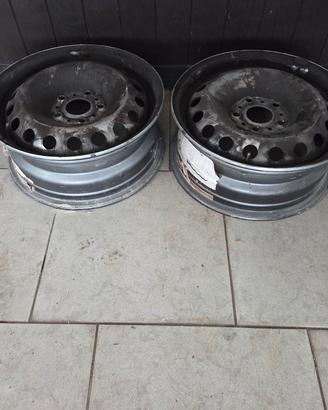 coppia cerchi ferro kangoo 15 polllici