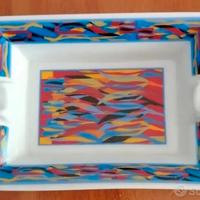 Posacenere  porcellana dipinto a mano anni 80 