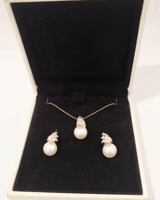 Parure Swarovski: orecchini e pendente