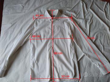 Camicia Gucci, bianca, taglia M, uomo, 100% cotone