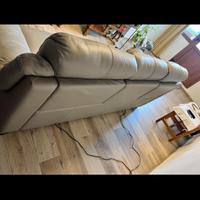 Divano in vera pelle reclinabile