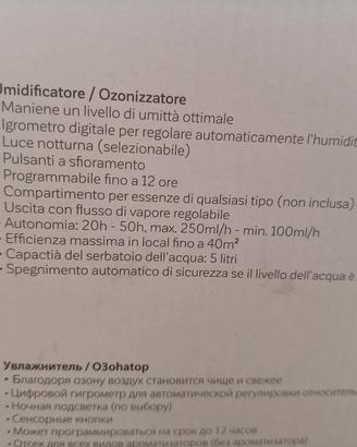 umidificatore ambiente 