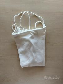 Body bianco con schiena scoperta