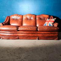 Divano Chester Chesterfield in cuoio inglese High 