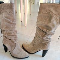 Stivale donna scamosciato