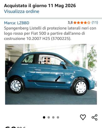fasce paracolpi fiat 500