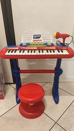 Bontempi Tastiera 37 tasti con gambe, microfono e