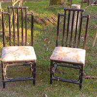 Coppia di sedie in bambù anni 50