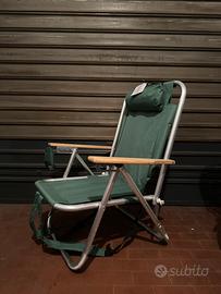 Sedia zaino pieghevole in allumjnio - pesca picnic