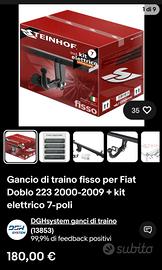 Gancio traino doblo nuovo