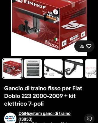 Gancio traino doblo nuovo