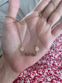 Collana in argento color oro
