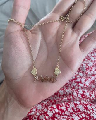 Collana in argento color oro