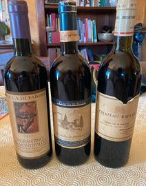 3 bottiglie di Vino di alta qualità ed annata