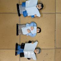 Statuine ceramica Robca originali - Set 3 pezzi