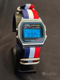 Orologio Casio cinturino Nato e acciaio A158 nuivo