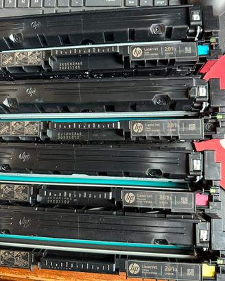Hp laserjet set 4 toner stampante quasi nuovi