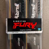 Kingston Beast Fury DDR4 32GB(16x2) 3200MT/s NUOVE