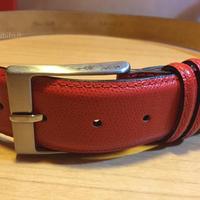 Cintura in pelle rossa