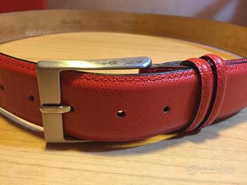Cintura in pelle rossa