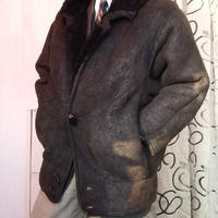 Cappotto Vintage in montone nero Shearling large