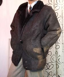 Cappotto Vintage in montone nero Shearling large