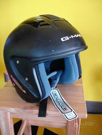casco jet nero opaco g-mac taglia M senza visiera