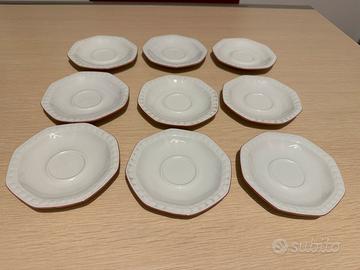 Lotto n. 9 piattini da caffè Seltmann Weiden