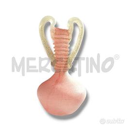 VASO VETRO ROSA ANFORETTA COLLO RIGATO S'ESGLEIET