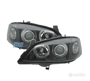FARI OPEL ASTRA G 97-04 ANGEL EYES FONDO NERO H7-H