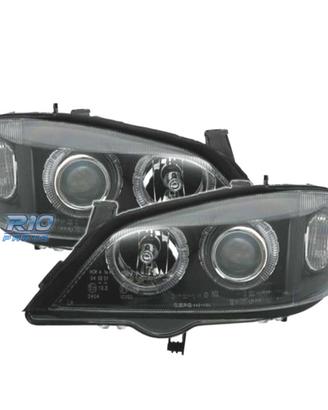 FARI OPEL ASTRA G 97-04 ANGEL EYES FONDO NERO H7-H