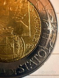 500 lire 1997 polizia di stato errore di conio
