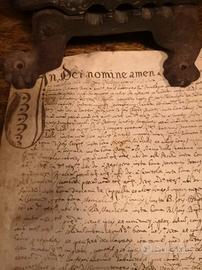 manoscritto in carta pecora 