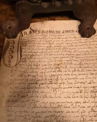 manoscritto in carta pecora 