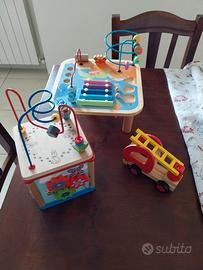 Giochi in legno per bimbi.