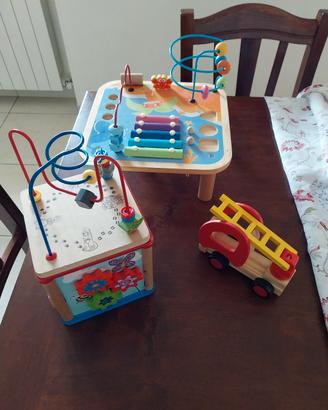Giochi in legno per bimbi.