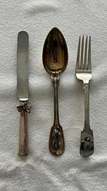 Posate Argento con Miniatura Animale