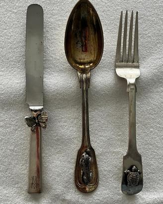 Posate Argento con Miniatura Animale