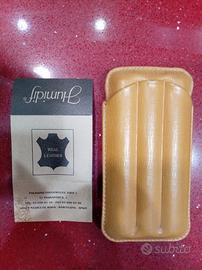 Porta sigari interi in Vera pelle nuovo,  Humidif 