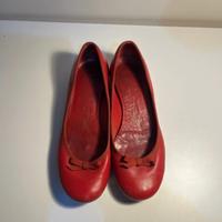 Ballerine vintage in pelle rossa-taglia 36-ottime
