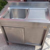 lavello inox armadiato