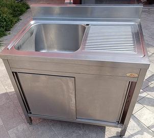 lavello inox armadiato